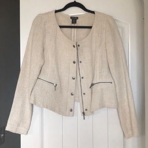 Stoosh Cream Blazer Jacket - Size junior’s large